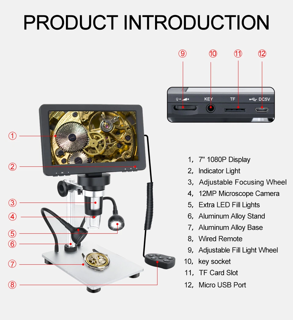 4. Larger LCD digital microscope 4. Larger LCD digital microscope